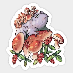 Fungi Frog - Cottagecore Sticker